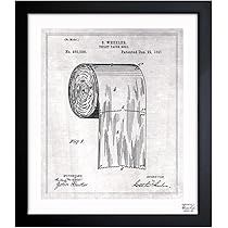 Toilet-paper roll 1891' Vintage Framed Wall Art Print for Home decor & Office. The Classic Wall Deco | Amazon (US)