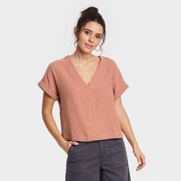 Women's Short Sleeve Blouse - Universal Thread™ | Target