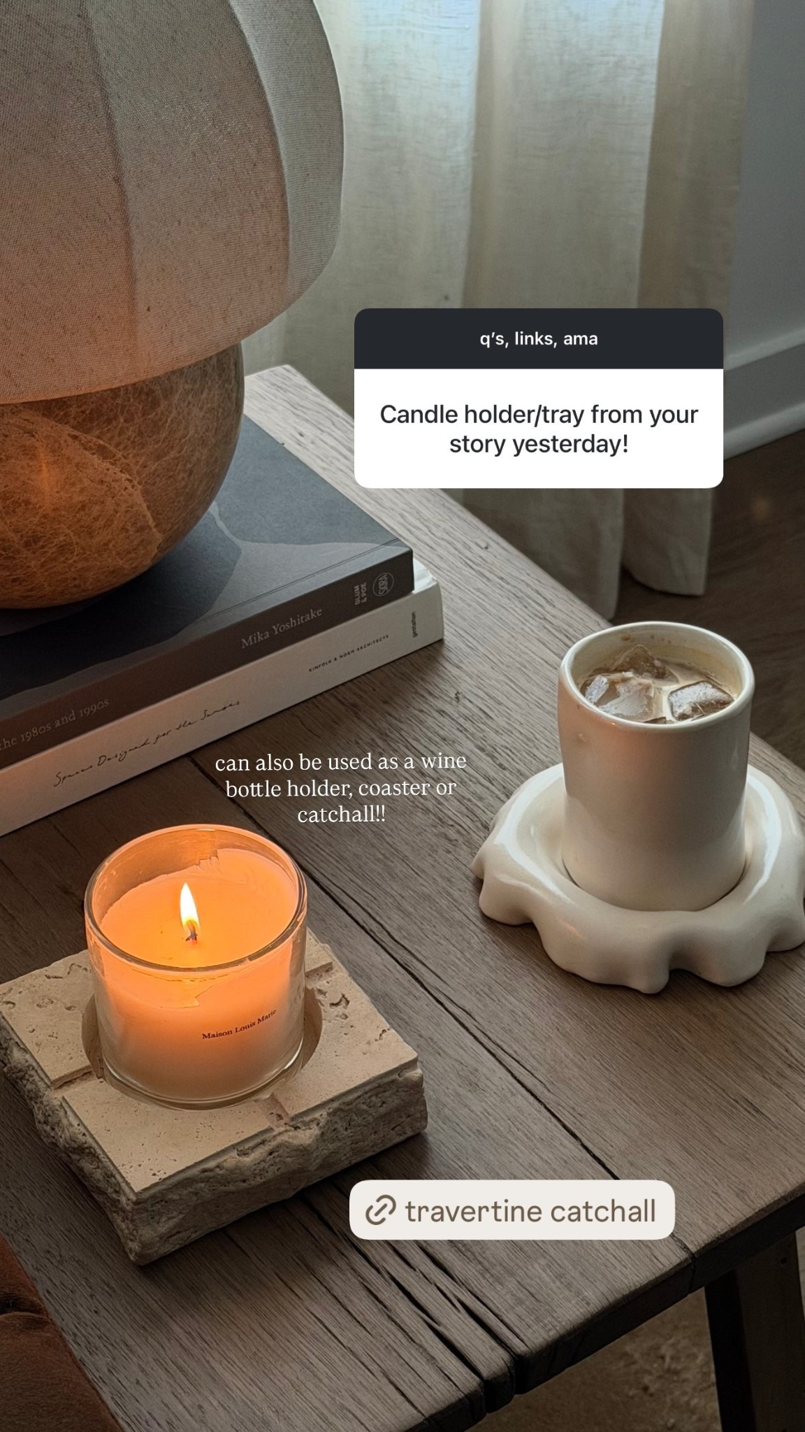 can also be used as a wine bottle holder, coaster or catchall!!