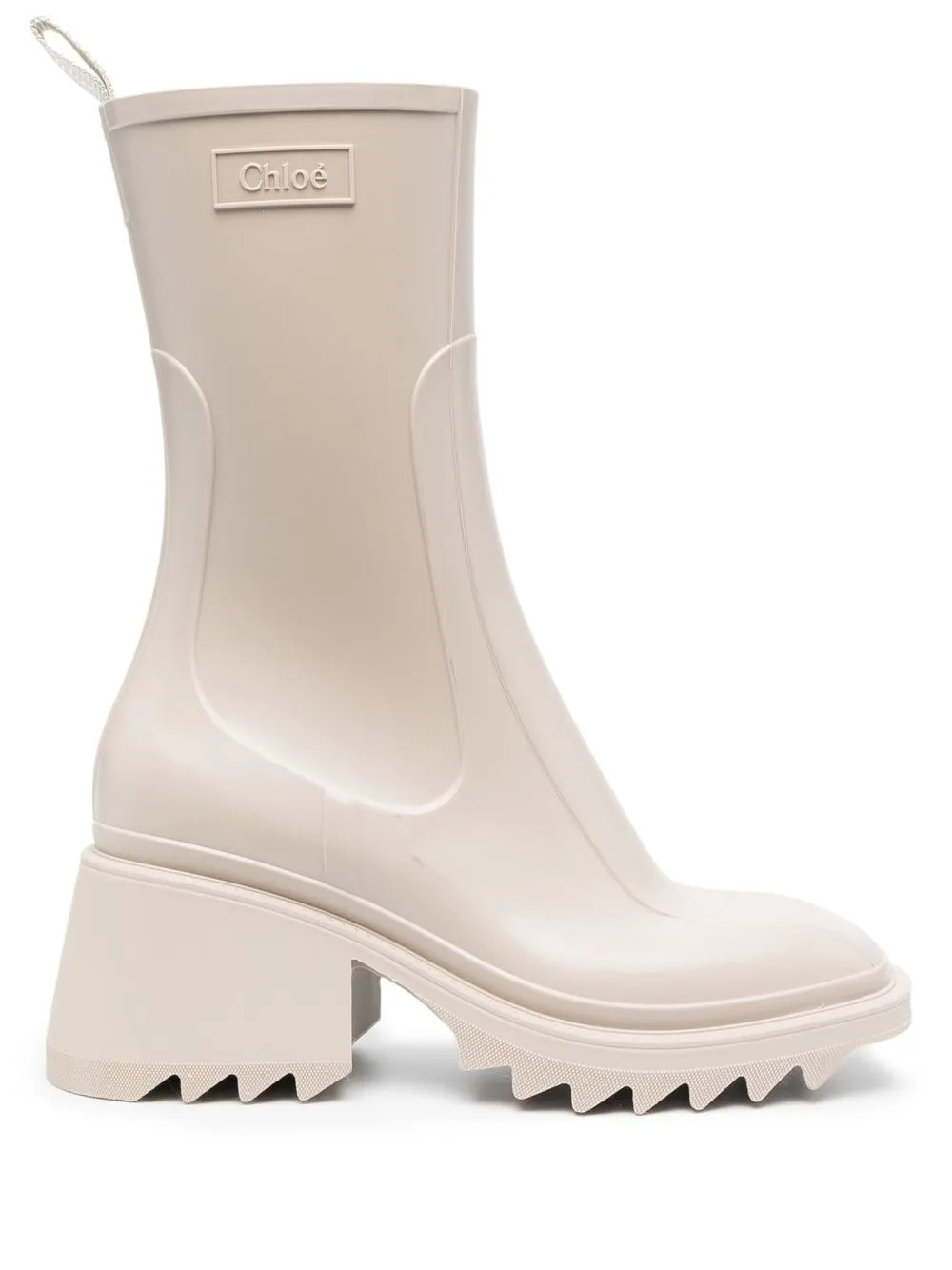 Chloé 70mm debossed-logo Chunky Boots | Neutrals | FARFETCH | Farfetch Global