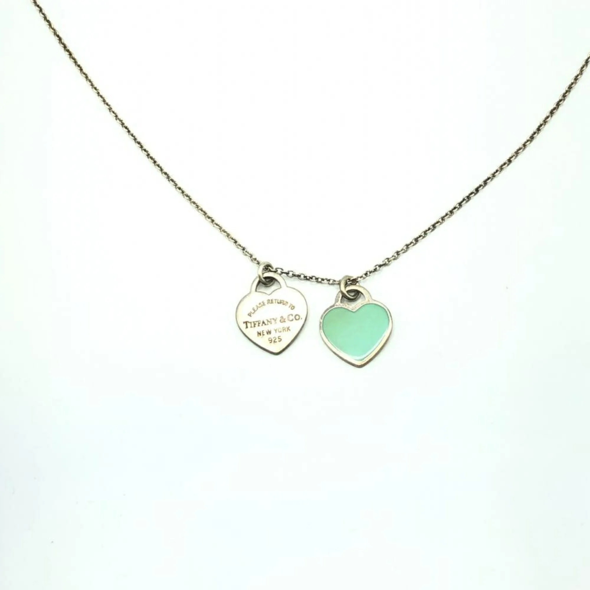 Pre-Owned Tiffany & Co. Blue Double Heart Tag Pendant (Good) | Walmart (US)