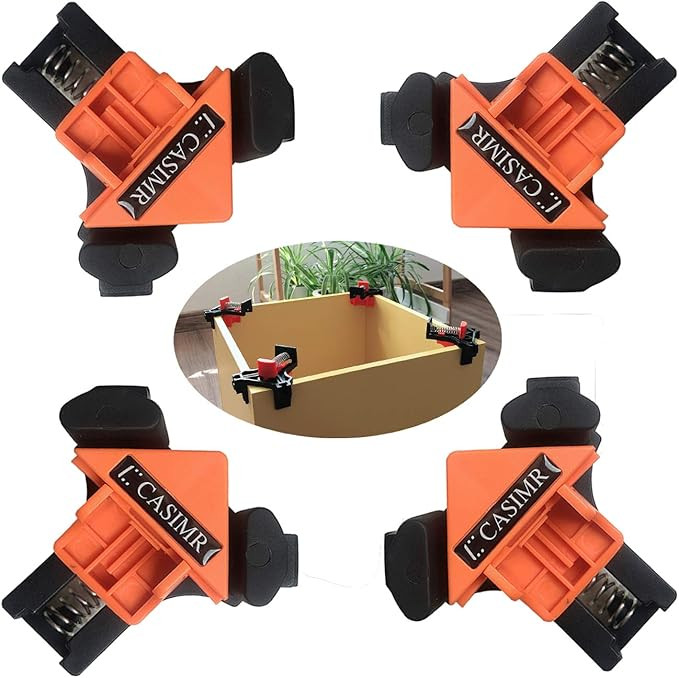 C CASIMR 90 Degree Corner Clamp, 4PCS Adjustable Single Handle Spring Loaded Right Angle Clamp,Sw... | Amazon (US)