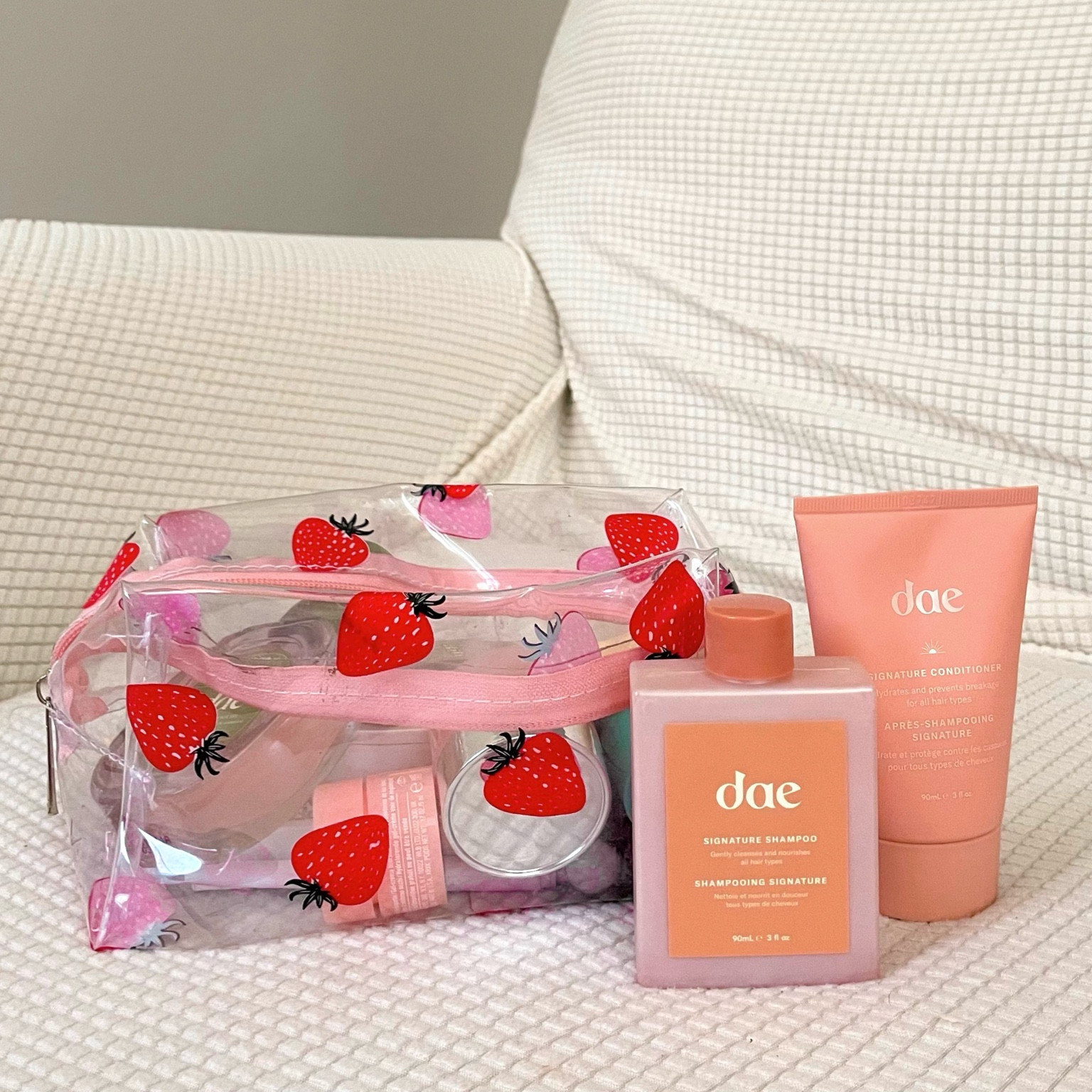 my new fav hair care brand + my cute makeup bag 🍓✨

#LTKbeauty #LTKstyletip #LTKunder50