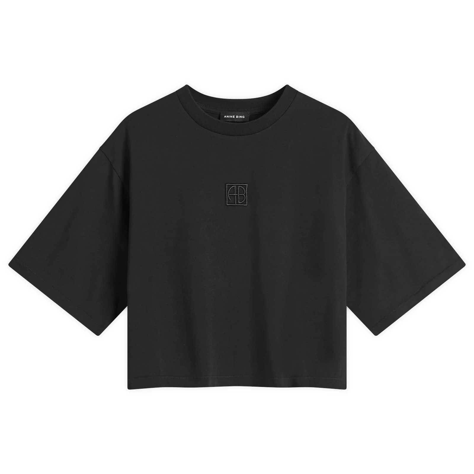 Anine Bing Women's Myers Crop T-Shirt Black | END. Clothing