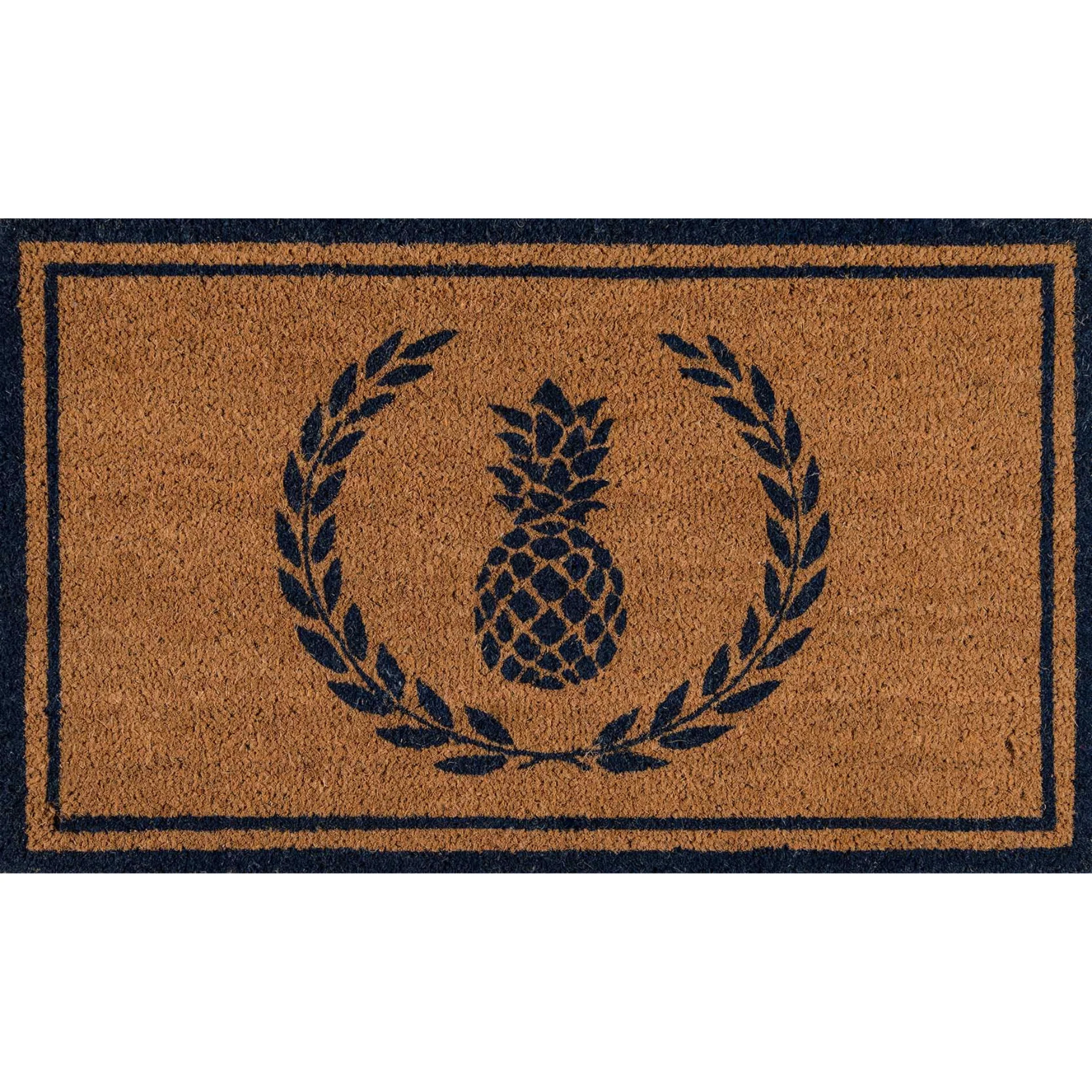 Erin Gates by Momeni Park Pineapple Navy Hand Woven Natural Coir Doorm | Gorgeous Living