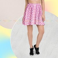 Country Charm Pink Gingham Skater Skirt | Etsy (US)