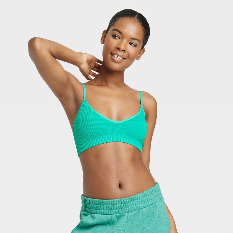 Women's Triangle Bralette - Colsie™ Green | Target