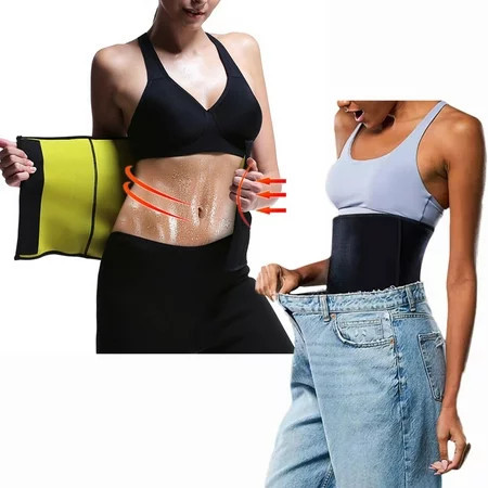 Women/Men Sauna Waist Trainer Corset Sweat Belt for Weight Loss Compression Trimmer Workout Fitness | Walmart (US)