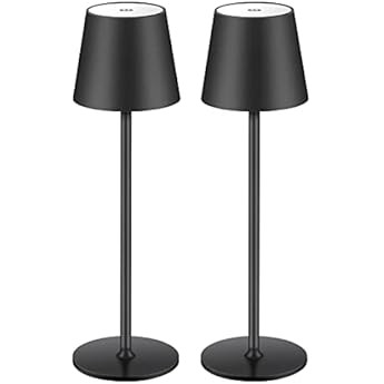 CHLORANTHUS 2 Pack Cordless Table Lamps, 3 Colors Stepless Dimming, 4000mAh Rechargeable Battery ... | Amazon (US)