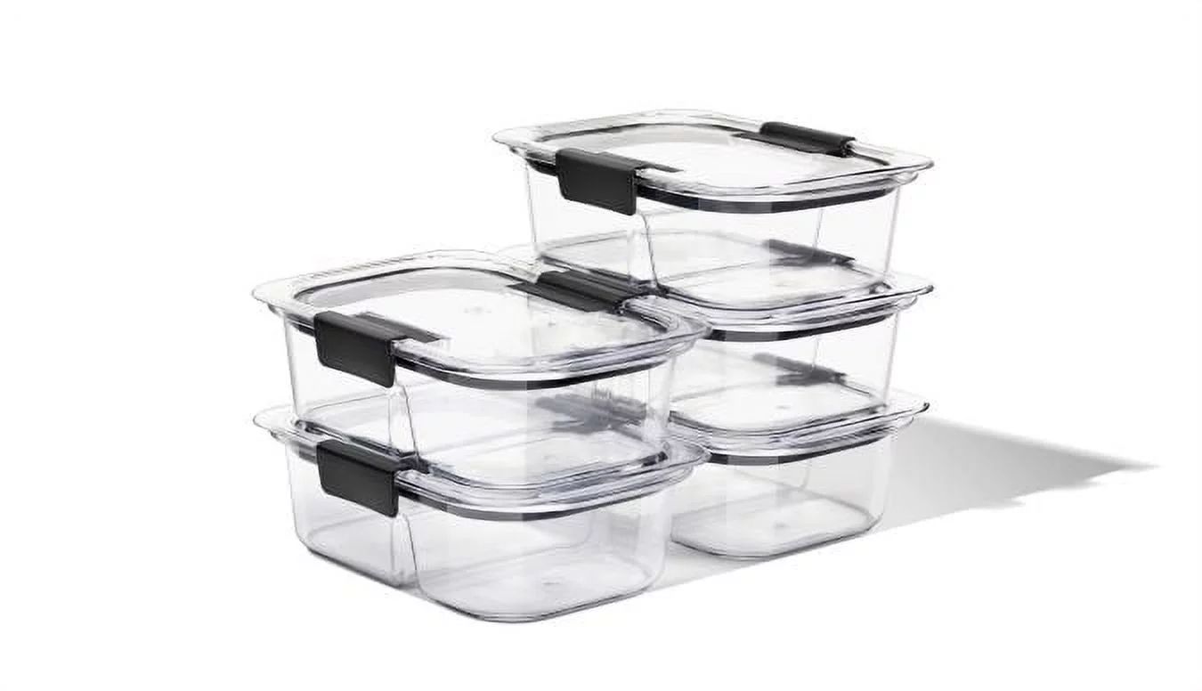Rubbermaid Brilliance 10 Piece 2 Compartment Meal Prep Food Storage Containers, 2.85 Cup | Walmart (US)