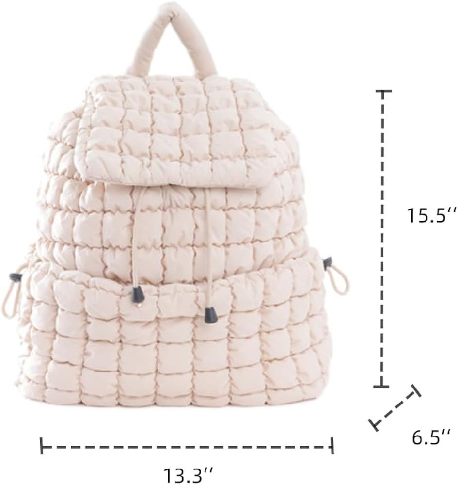 VAKAER Puffer Backpack for Women Lightweight Quilted Hiker Pack Drawstring Padding Backpacks for ... | Amazon (US)