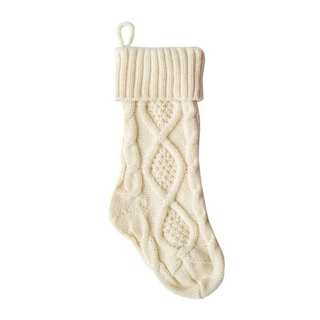 Christmas Stockings Knitted Xmas Stockings 18 Inches Double-Sided Fireplace Hanging Stockings For... | Walmart (US)