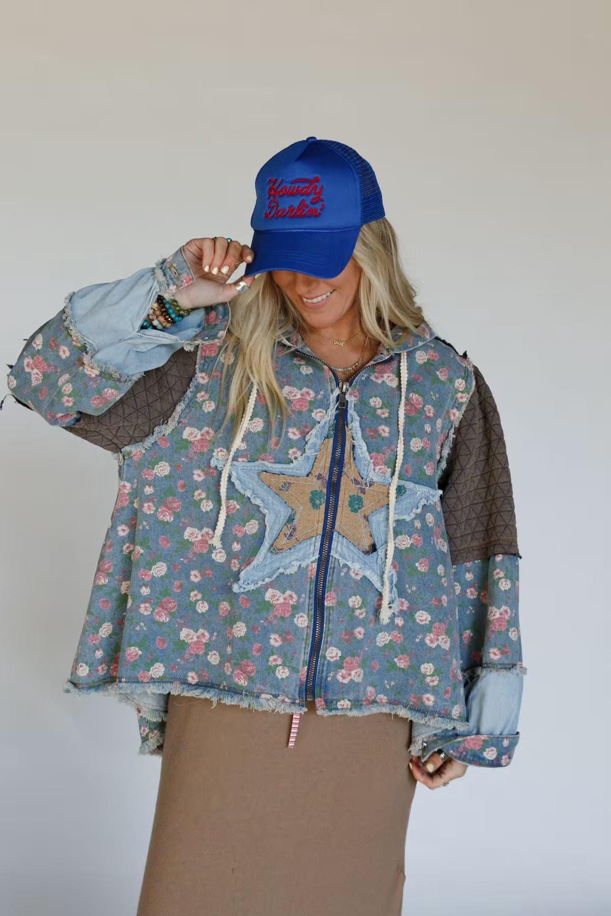 Starlit Petals Hoodie Jacket — Three Bird Nest | Three Bird Nest