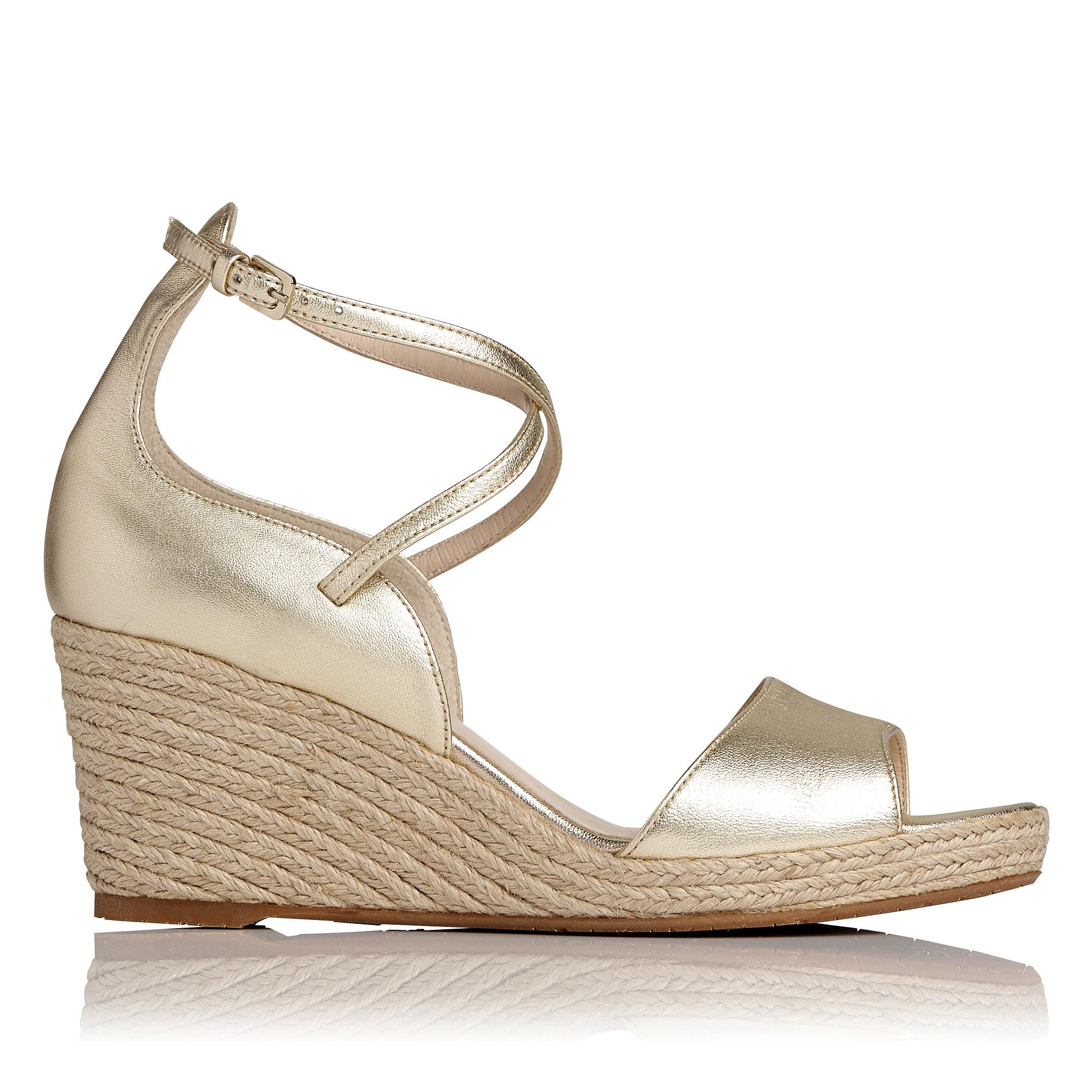 Nellie Gold Wedge Sandal | L.K. Bennett US