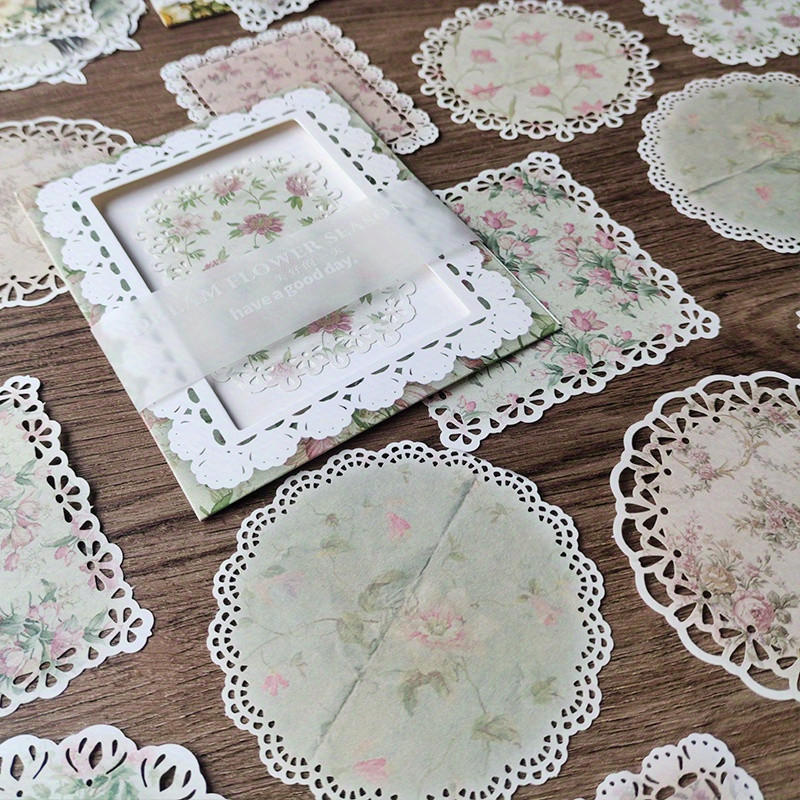 Retro Flower Lace Hollowed Frame Decor Flower Material Paper - Temu | Temu Affiliate Program