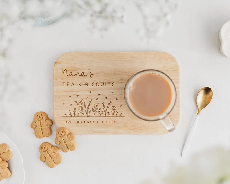 Mum Gift | Wooden Tea & Biscuits Tray for Mum, Mam, Mom, Mummy, Mammy, Mommy | Mother's Day Gift ... | Etsy (US)
