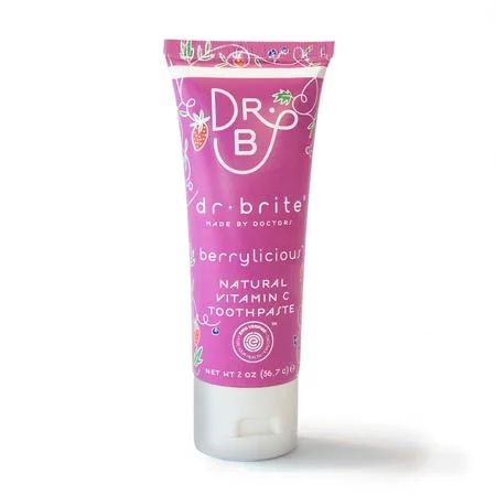 Dr. Brite Whitening Fluoride-Free Natural Toothpaste, Berrylicious, 2 Oz | Walmart (US)