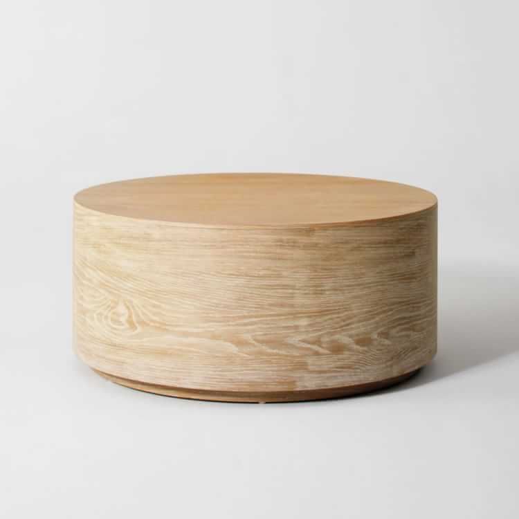 Volume Round Drum Coffee Table (36"–44") - Wood | West Elm (US)
