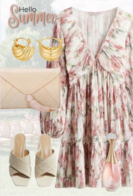 A perfect guest outfit for an outdoor wedding.

Spring and summer floral flowy dress 

#LTKOver40 #LTKShoeCrush #LTKSeasonal