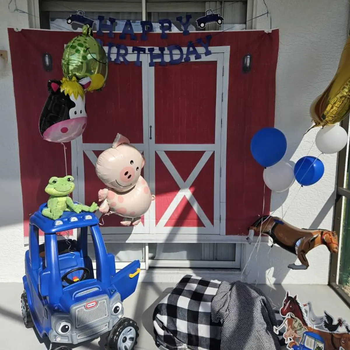 the LITTLE BLUE TRUCK animal cutout Farm Birthday Party Decoration Baby Shower Centerpiece Farmya... | Etsy (US)