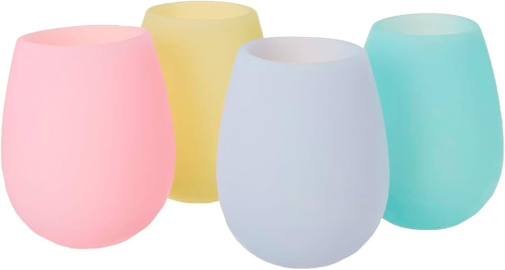 Shark Skinz Set of 4 Pastel Silicone Drinkware, 4 Count (Pack of 1), Multicolor… | Amazon (US)