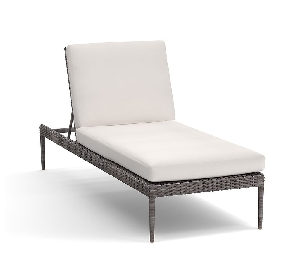 Cammeray All-Weather Wicker Patio Chaise Lounge | Pottery Barn (US)