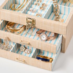 Montauk Raffia Trunk Jewelry Box | Mark and Graham
