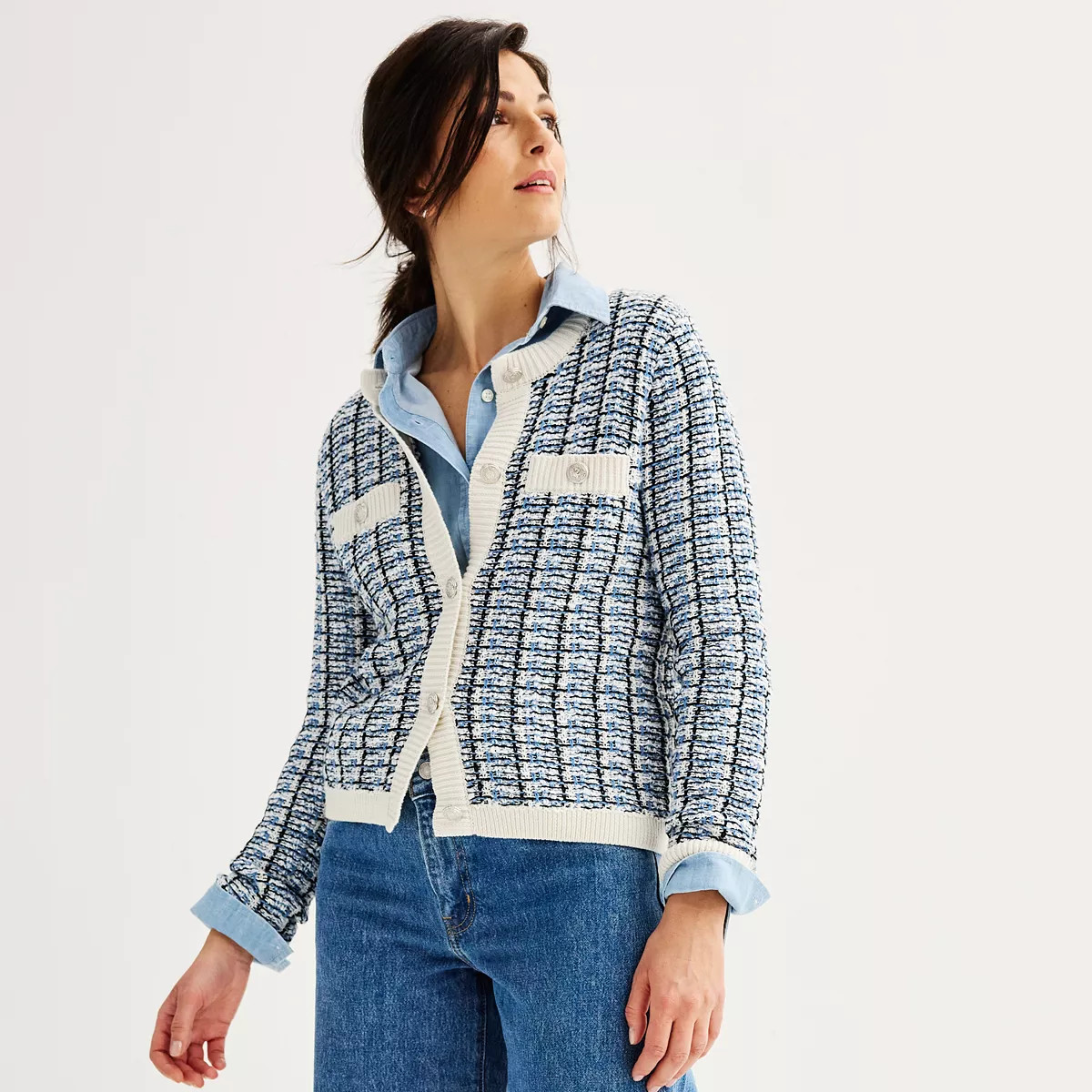 Women's Truth Button Front Sweater Jacket | Kohl's