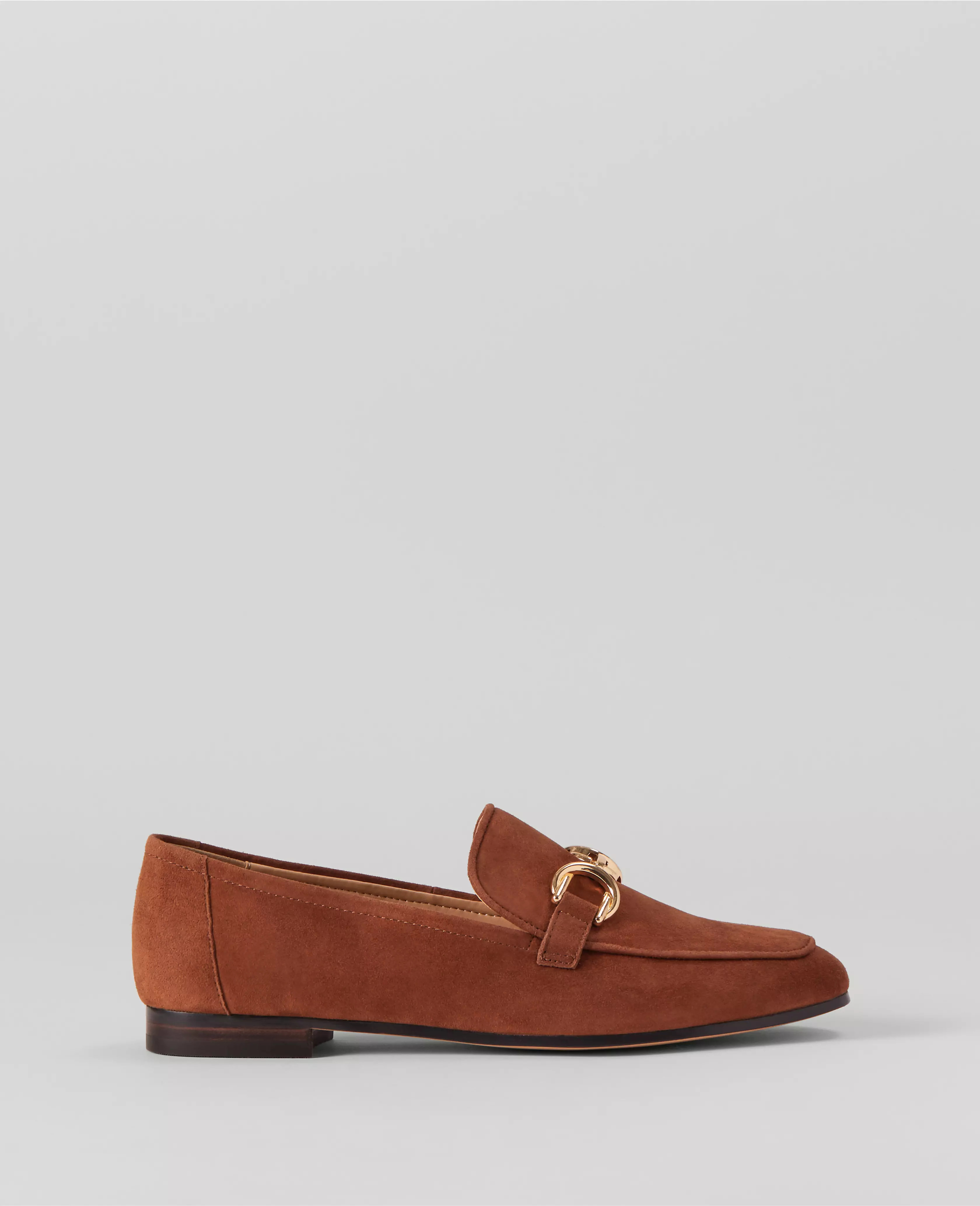 Chain Bit Suede Loafers | Ann Taylor