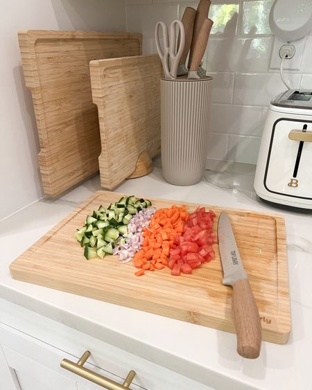 Food prepping for the week and wanted to share our set of bamboo cutting boards and knife block we’ve been loving! 

Amazon finds, home, toaster, kitchen knives, best sellers, new arrivals, fancythingsblog

#LTKfindsunder50 #LTKhome #LTKfindsunder100