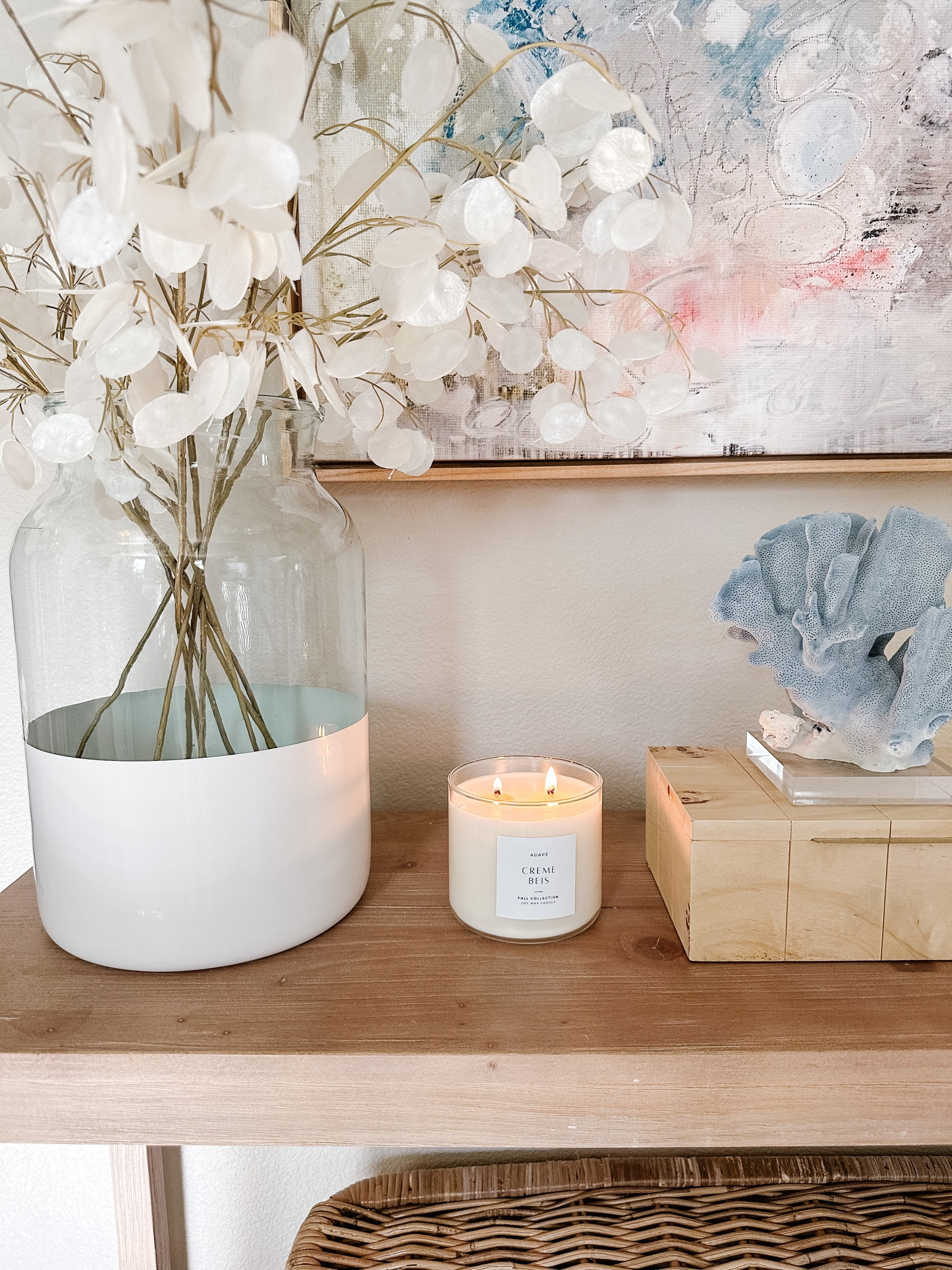 I found the perfect transitional art for my home from @lindsayletters this new piece above my console is everything I was looking for as we head into Fall. This piece is called Tide Pool 🌊You can shop more of their art and the one I selected on my LTK. Comment ART for a link to your inbox. 

#LTKhome #LTKFind