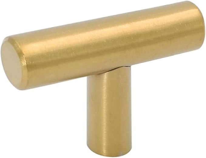 goldenwarm 10 Pack Gold Cabinet Knobs Brushed Brass Drawer Knobs - LS201GD Bedroom Dresser Hardwa... | Amazon (US)
