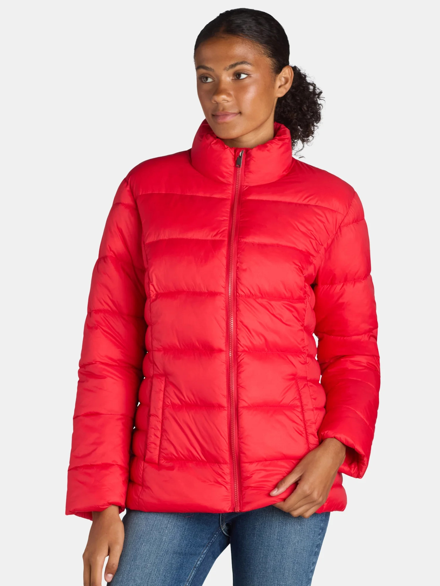 Time and Tru Women's and Women's Plus Puffer Jacket, Sizes XS-3X | Walmart (US)