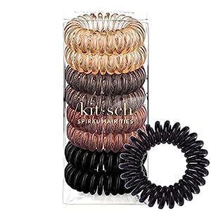 Kitsch Spiral Hair Ties, Coil Hair Ties, Phone Cord Hair Ties, Ponytail Hair Coils No Crease, Hea... | Amazon (US)