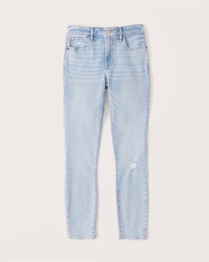 Women's Mid Rise Super Skinny Ankle Jean | Women's Bottoms | Abercrombie.com | Abercrombie & Fitch (US)