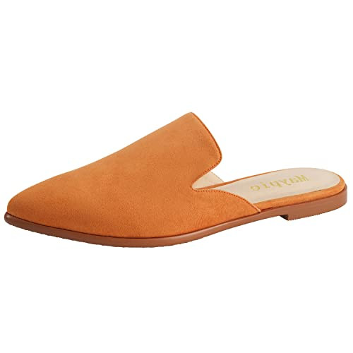 Maypie Womens Flat Mules Closed Pointed Toe Slip On Loafer Slides Backless Shoes | Amazon (US)