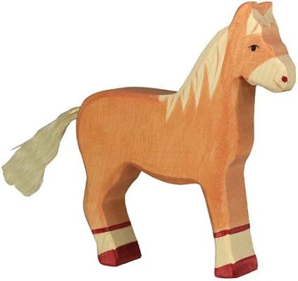 Holztiger Horse Standing Toy Figure, Light Brown | Amazon (US)