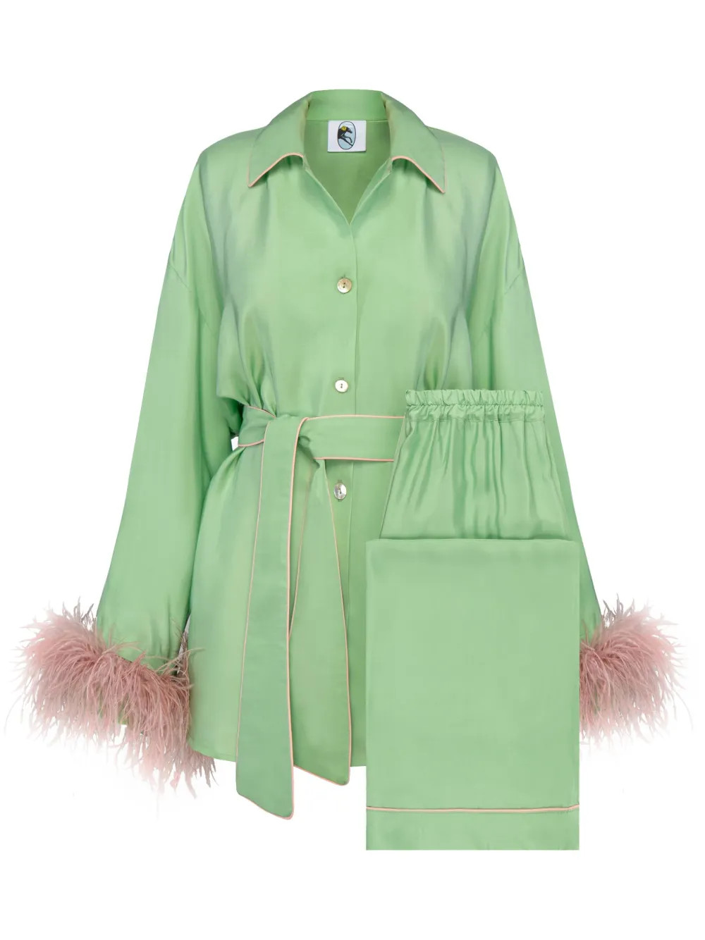 Sleeper Satin Pajama Set | Green | FARFETCH | Farfetch Global