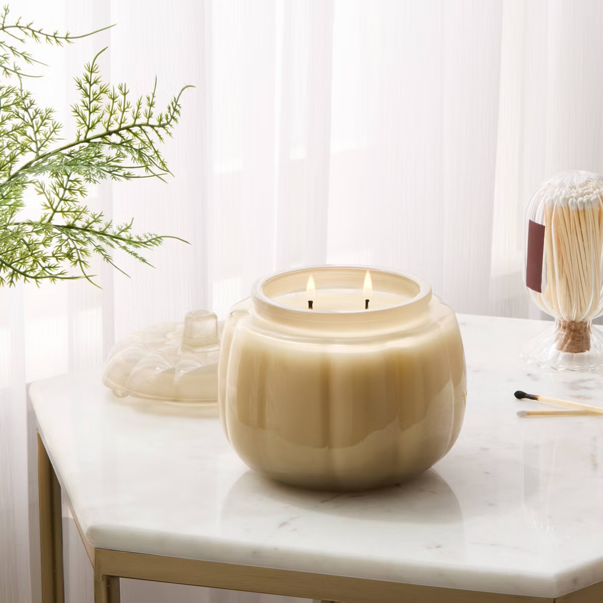 Lidded Glass Pumpkin Vanilla Jar Candle 20oz - Threshold™ | Target