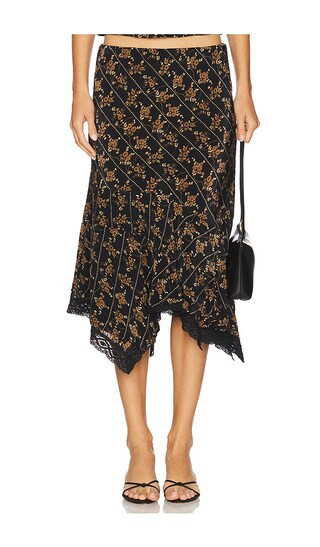 Free People Bali Sweet Escape Skirt in Black. - size L | Revolve Clothing (Global)
