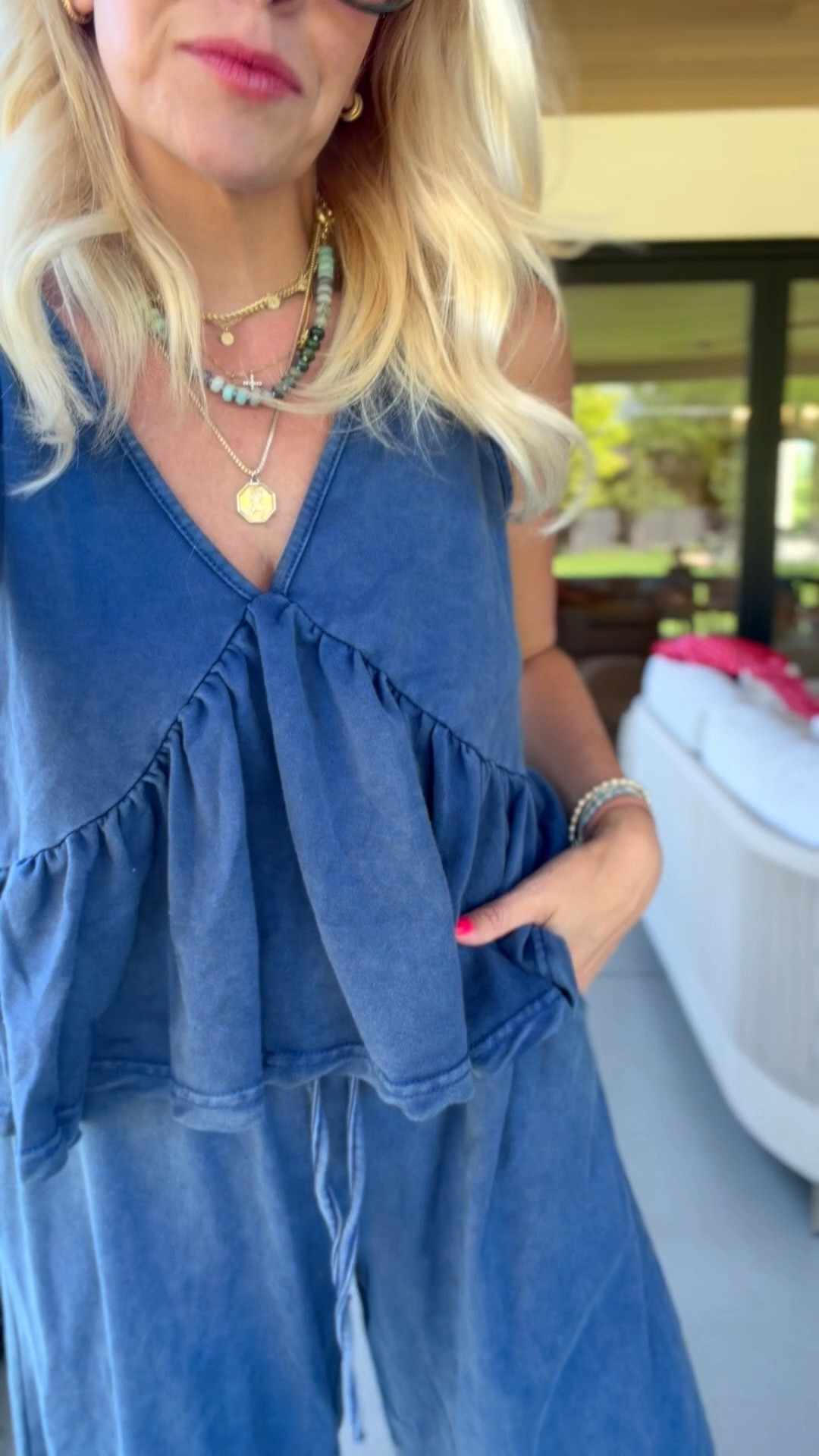 This set looks like denim but feels like sweatpants! Size M

#LTKootd #LTKgrwm #LTKmomlife