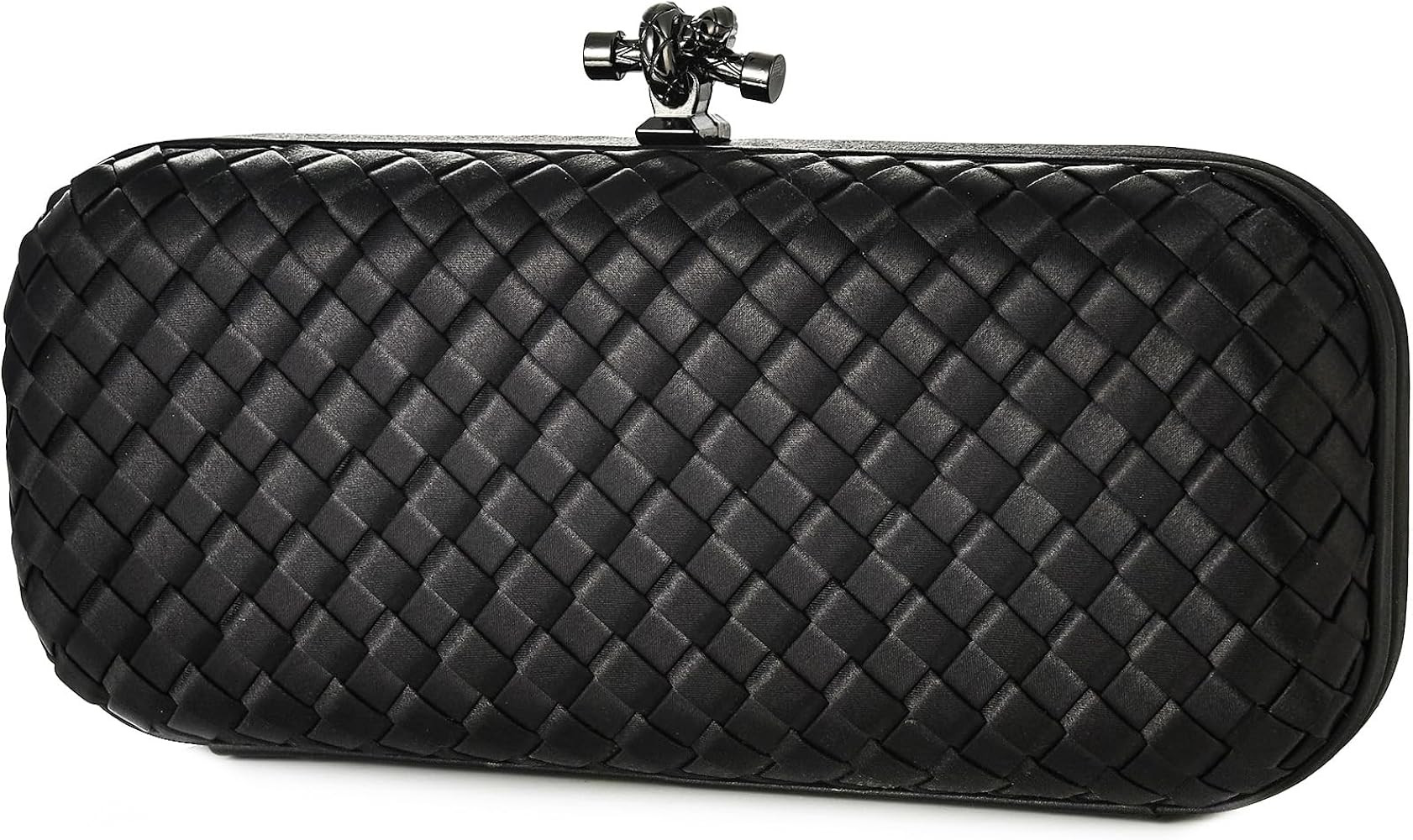 Women Woven Stain Evening Clutch Bag Elegant Lady Party Handbag Crossbody Purse With Detachable C... | Amazon (US)