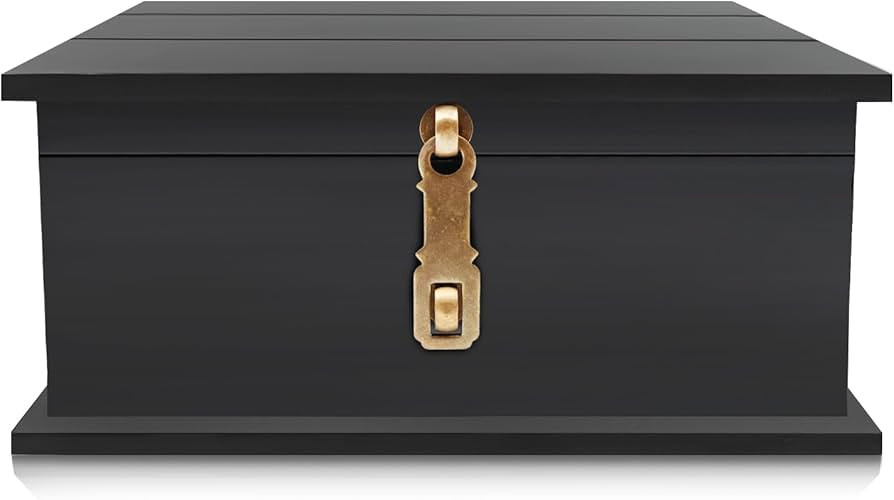 Prodigen Antique Style Wood Storage Box with Lid, Large Wooden Box with Hinged Lid, Keepsake Box ... | Amazon (US)