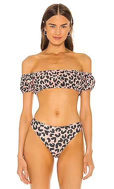 LPA Kofi Top in Peach Leopard from Revolve.com | Revolve Clothing (Global)