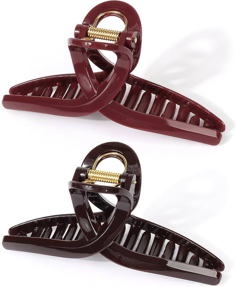 Big Butterfly Hair Claw Clips with Long Thick Hair Large 5.1" Acrylic Clips Hair Accessories for ... | Amazon (US)