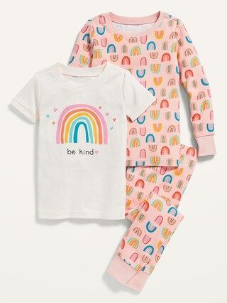 Unisex 3-Piece Printed Pajama Set for Toddler & Baby | Old Navy (US)