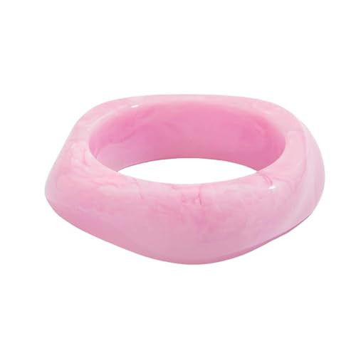 Joiigaem Chunky Acrylic Bangle Bracelet Cuff Colorful Irregular Large Resin Cute Candy Geometric Polygon Wide Transparent Wristbands Bracelets Statement Jewelry for Women (Dark Pink 2252) | Amazon (US)