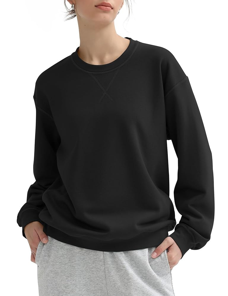 PUMIEY Women's Oversized Sweatshirt Crewneck Long Sleeve Loose Pullover Tops Fall Fashion Airy Co... | Amazon (US)