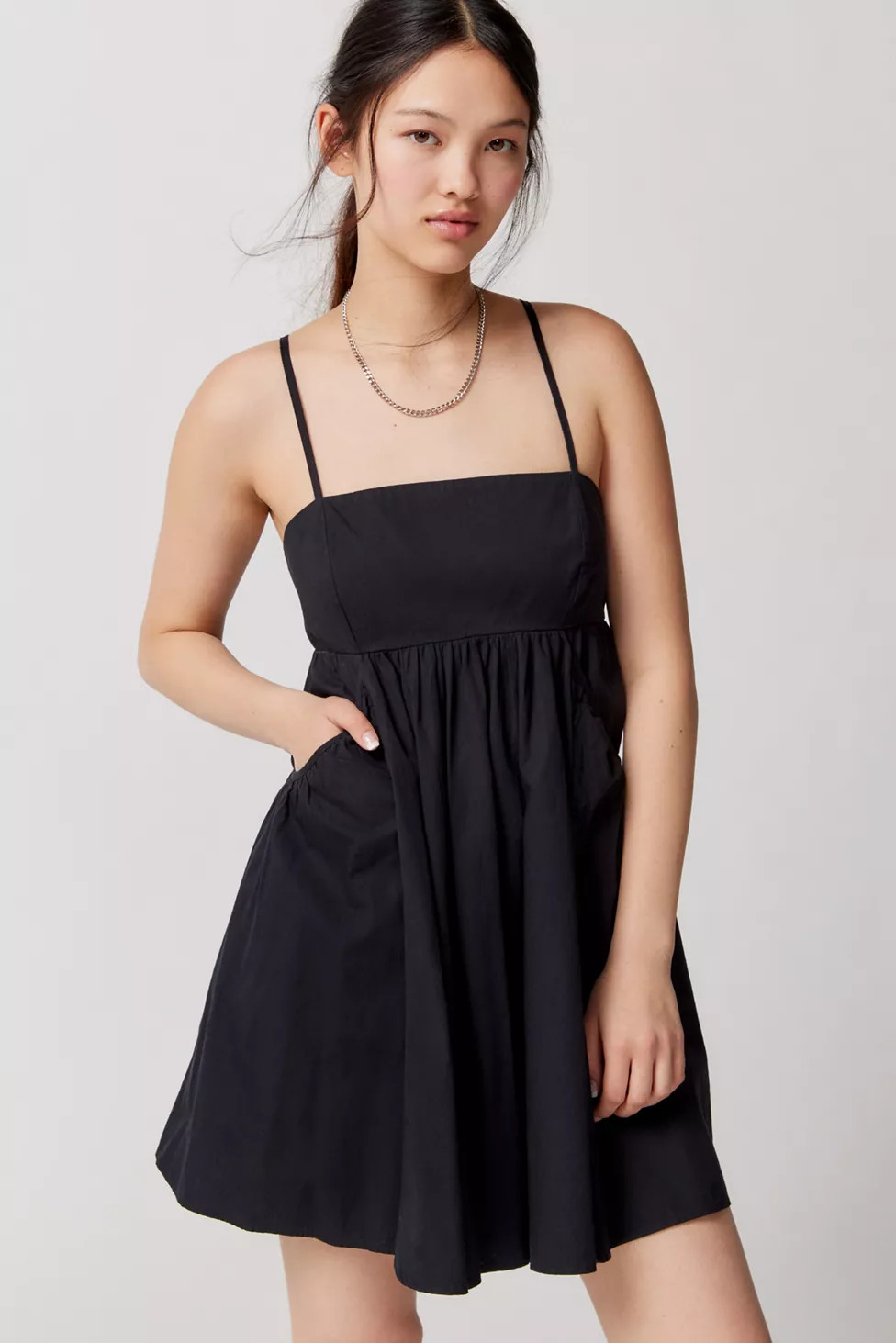 UO Theodora Poplin Mini Dress | Urban Outfitters (US and RoW)