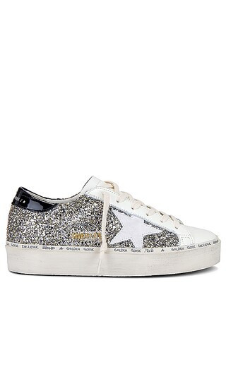Golden Goose Hi Star Sneaker in Metallic Neutral. - size 40 | Revolve Clothing (Global)